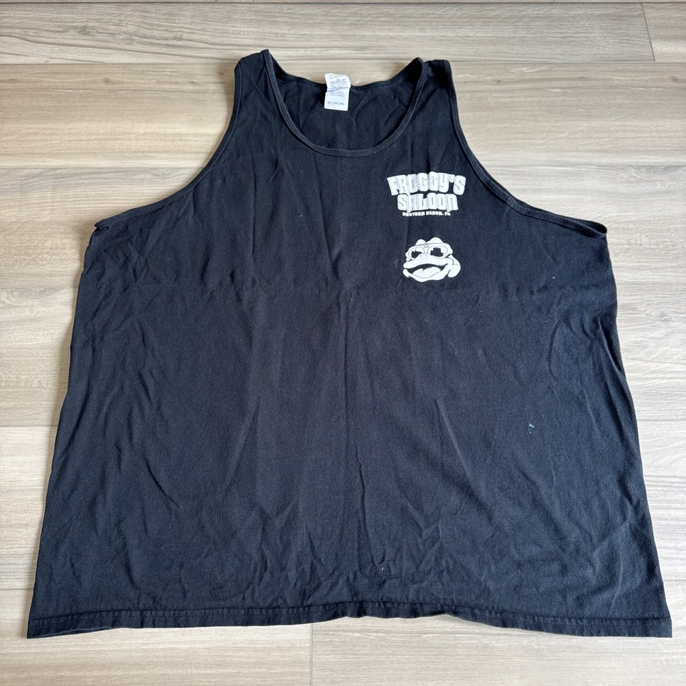 Vintage Froggy's Saloon Sleeveless Biker Tank Top Daytona Beach FL Mens Sz 3XL
